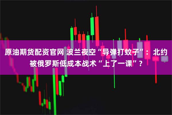 原油期货配资官网 波兰夜空“导弹打蚊子”：北约被俄罗斯低成本战术“上了一课”？